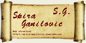 Spira Ganilović vizit kartica